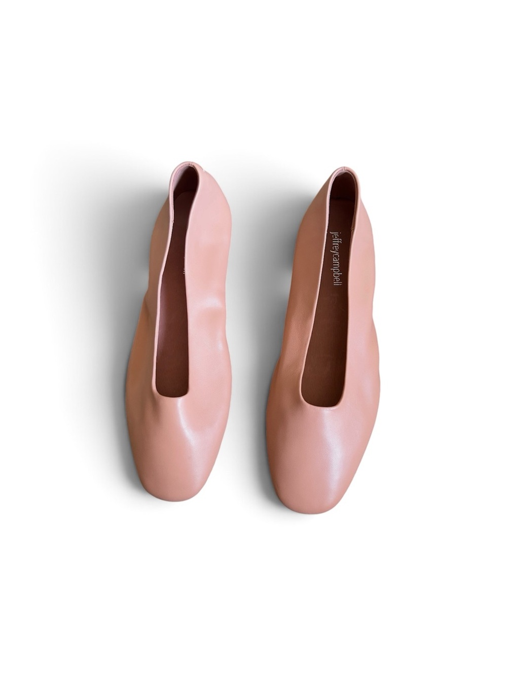 Jeffrey Campbell Dusty Pink Leather Slip-On Flats